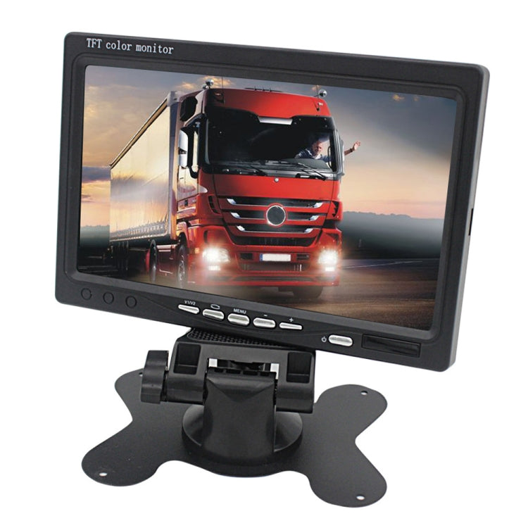 7.0 inch Car Monitor / Surveillance Cameras Monitor with Adjustable Angle Holder & Remote Controller, Dual Video Input