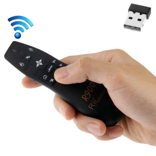 2.4G Wireless Presenter Laser Pointer Fly Mouse Rii Professional Air Mouse R900 for HTPC / Android TV BOX / PS3 / XBOX360 / Tablet PC (K14 R900)