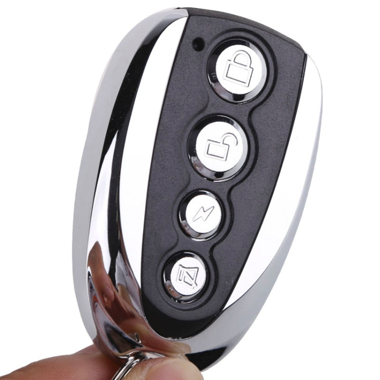 433MHz 12V Metal 4 Keys Duplicator Remote Control (Black + Silver)