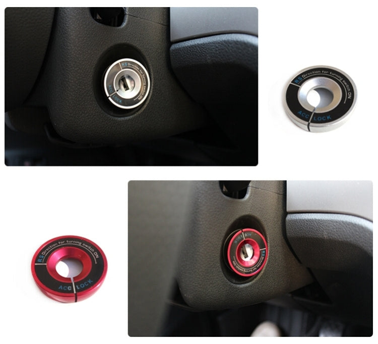 Aluminum Alloy Ignition Key Ring for AUDI A1 & A3 & A4L & TT, VW, POLO, Inside Diameter: about 14cm, Random Color Delivery