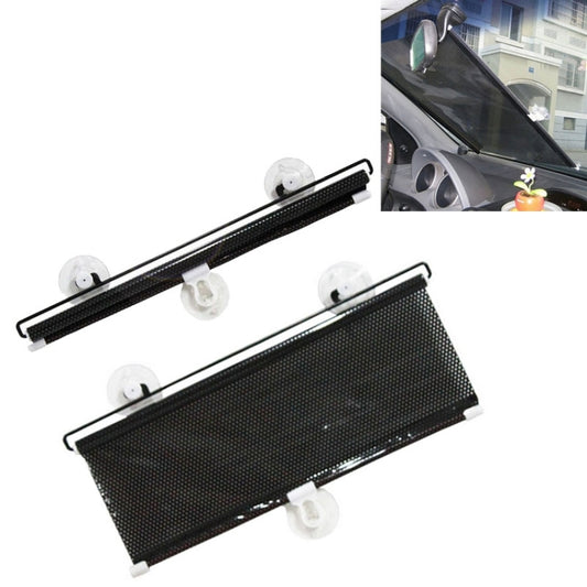 Retractable Car Window Sun Shade for Automobile Front Windshield, Size: 125cm x 58cm, Random Color Delivery
