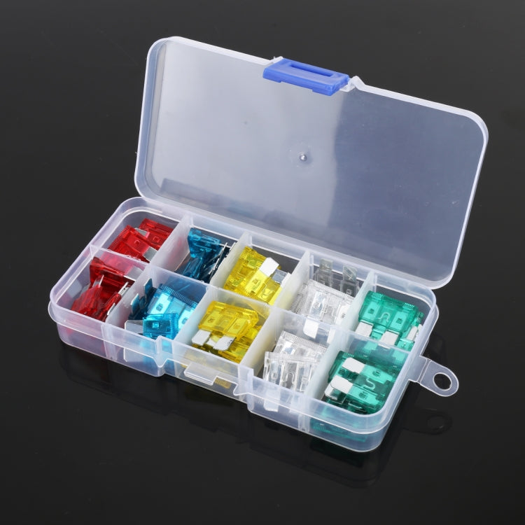 50 PCS 10A / 15A / 20A / 25A / 30A Blade Fuses Set for Car Vehicle