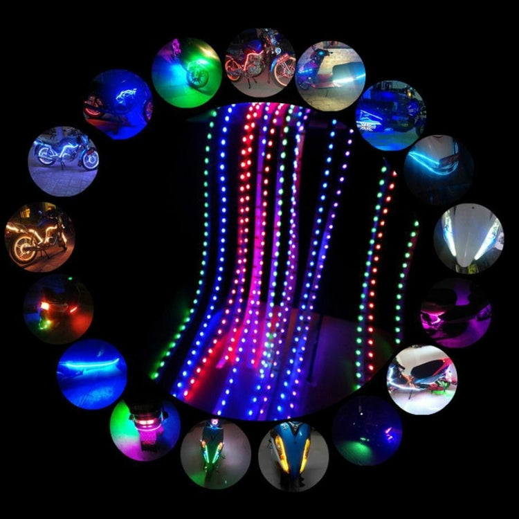 5 PCS Normally-on Style 45 LED 3528 SMD Waterproof Flexible Car Strip Light for Car Decoration, DC 12V, Length: 45cm, 45cm+Red, 45cm+White, 45cm+Yellow, 45cm+Dark Blue, 45cm+Green, 45cm+Ice blue, 45cm+Pink