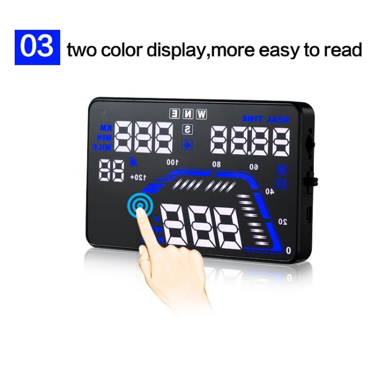 Q7 5.5 inch Car GPS HUD Vehicle-mounted Head Up Display Security System, Support Speed & Real Time & Altitude & Over Speed Alarm & Satellite Number, etc.