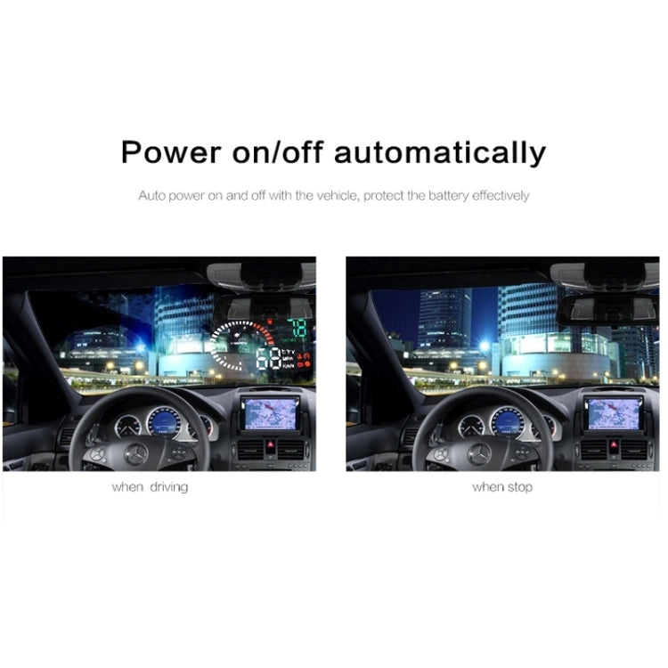 X6 3.5 inch Car OBDII / EUOBD HUD Vehicle-mounted Head Up Display Security System, Support Speed & Water Temperature & Speed Alarm & Fuel Consumption & Battery Voltage, etc.