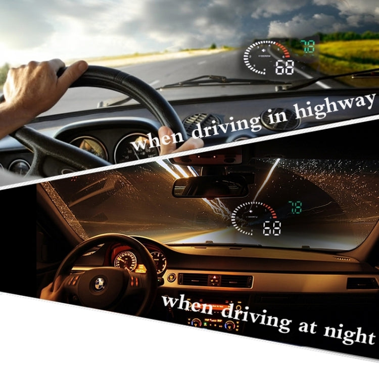 X6 3.5 inch Car OBDII / EUOBD HUD Vehicle-mounted Head Up Display Security System, Support Speed & Water Temperature & Speed Alarm & Fuel Consumption & Battery Voltage, etc.