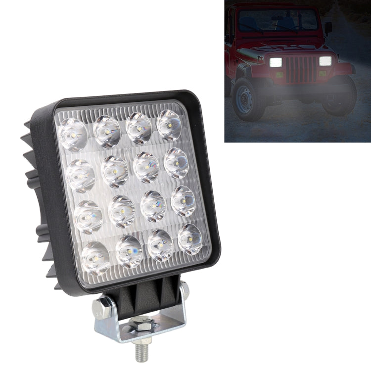 48W Bridgelux 4000lm 16 LED White Light Condenser Engineering Lamp / Waterproof IP67 SUVs Light, DC 10-30V