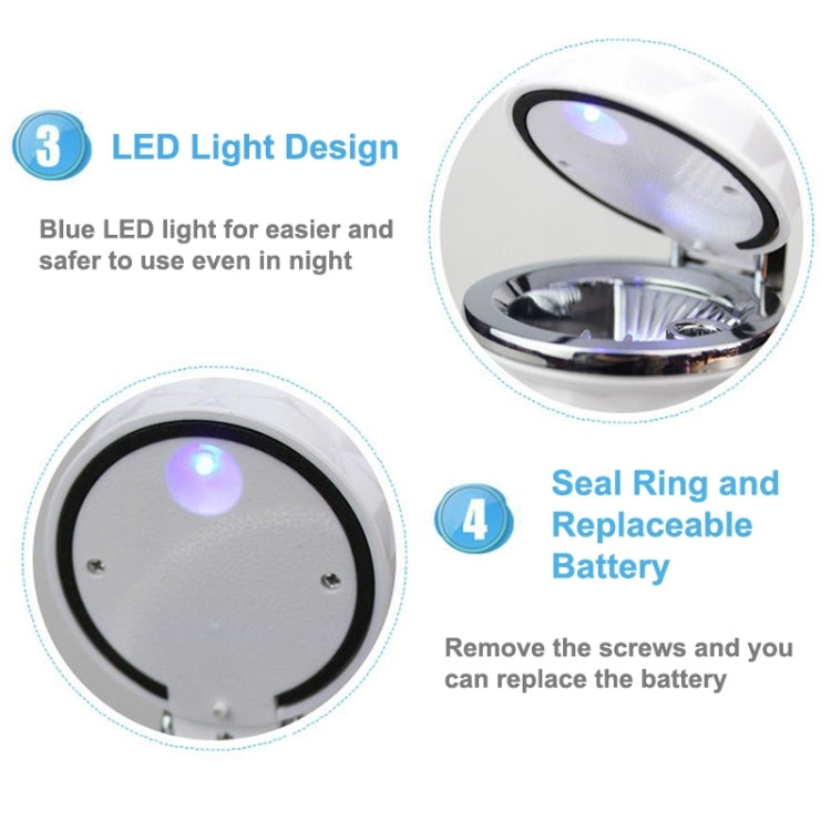 Diamond Facets Car Ashtray with LED Light