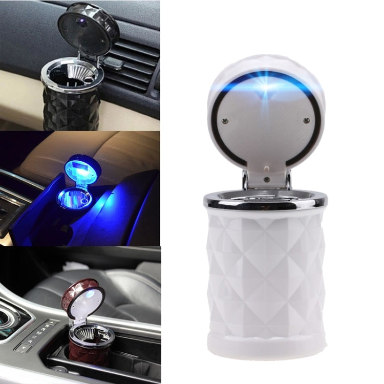 Diamond Facets Car Ashtray with LED Light