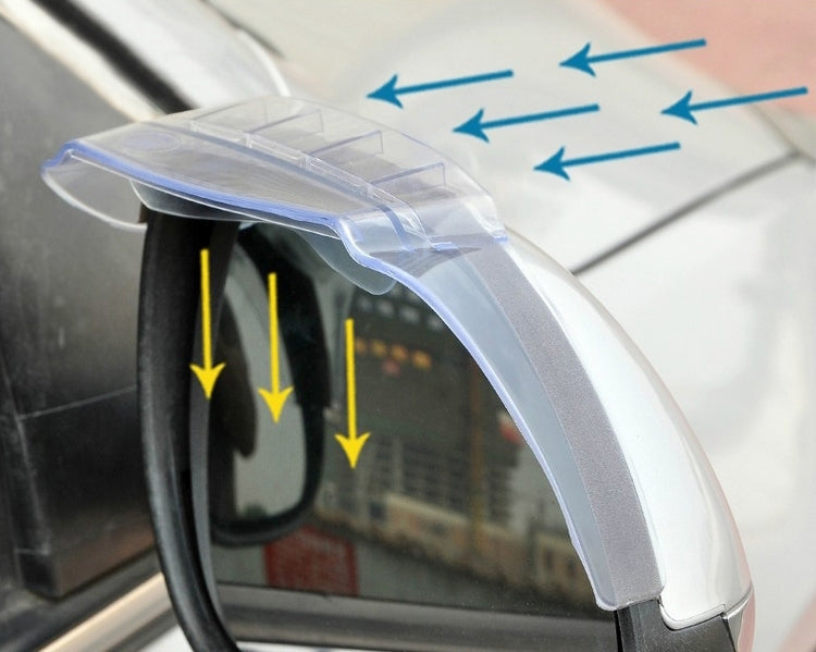 2 PCS Flexible Shielding Rain Board Rain Eyebrow with Wind Guide Apparatus for Car Rearview Mirrors