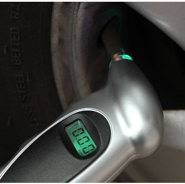 1/4 inch LCD Display Screen Digital Tire Gauge with LED Light, Pressure Range: 0-100PSI