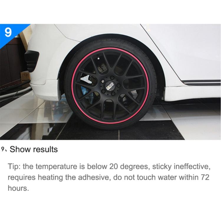 Universal Decorative Scratchproof Stickup 8M Flexible Car Wheel Hub TRIM Mouldings Decoration Strip