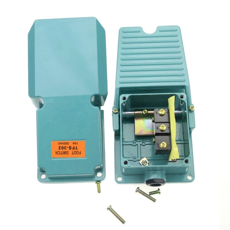 TFS-302 AC 250V 15A Anti-slip Metal Case Foot Control Pedal Switch