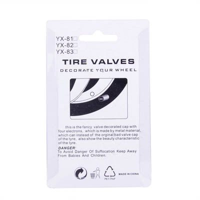 Blue Anodized Aluminum Tire Valve Stem Caps 4 pcs