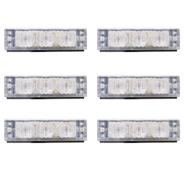 6W 450LM 6 x 3-LED Yellow Light 577nm Car Strobe Flash Warning Light Signal Lamp, DC 12V