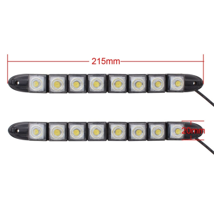 2 PCS  4W 8 LED SMD 5050 Flexible Snake LED Car Daytime Running Lights, DC 12V