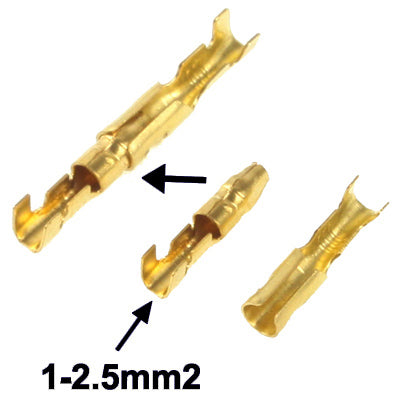 100pcs DIY Crimp Terminal Female to Male Ring Connector, Cable size: 1-2.5mm2 (100pcs in one packaging, the price is for 100pcs)