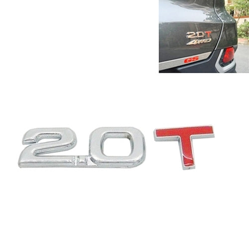 3D Universal Decal Chromed Metal Car Emblem Badge Sticker Car Trailer Gas Displacement Identification, Size: 8.5x2.5 cm