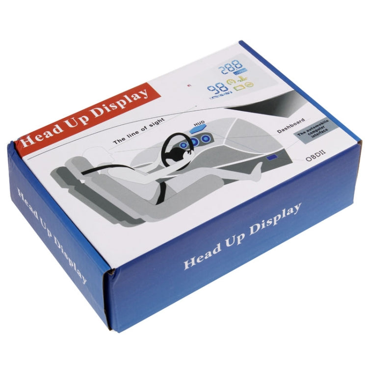 W02 5.5 inch Car OBDII HUD Fuel Consumption Warning System Vehicle-mounted Head Up Display Projector with LED