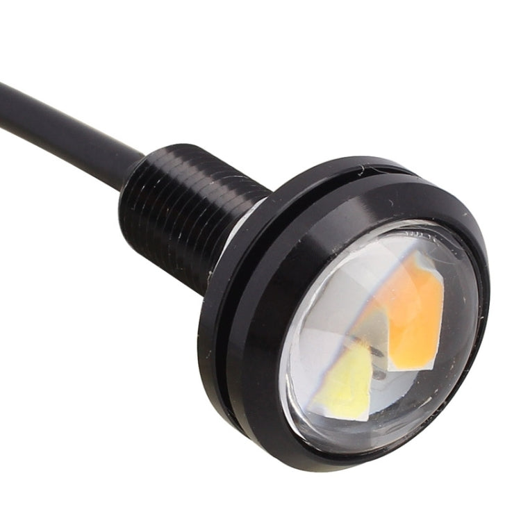 2 PCS  22.5mm 2W 200LM White + Yellow Light 4 LED SMD 5630 Eagle Eye Car Steering Light Daytime Running Light