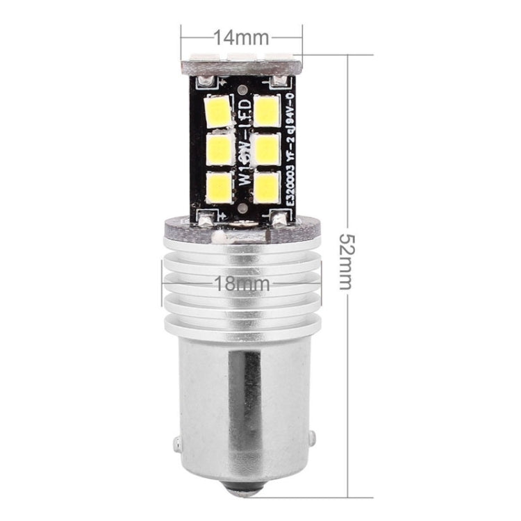 2 PCS 1156 3W LED 300LM SMD 2835 Car Rear Turn light / Backup Light for Vehicles, DC 12V