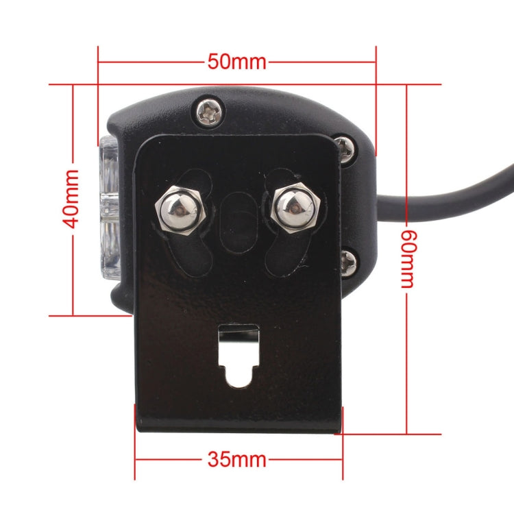 2 PCS  6 inch 6 LED 2 x 18W Car Flash Warning Light Red + Blue Change White Waterproof Emergency Light, DC 12V