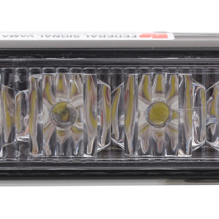 2 PCS  6 inch 6 LED 2 x 18W Car Flash Warning Light Yellow Change White Waterproof Emergency Light, DC 12V