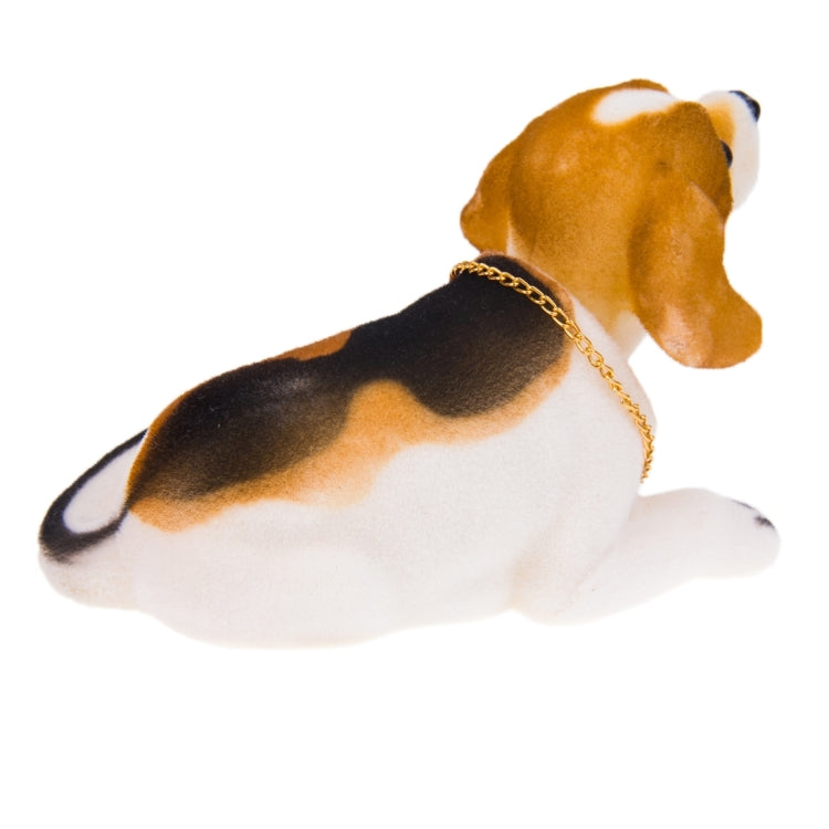 Universal Car Truck Lucky Beagle Dog Doll Shake Head Ornament Vehicle Decor Toy Piggy Bank, with Double Sided Tape