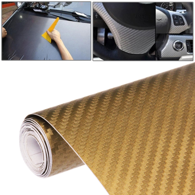 Car Decorative 3D Carbon Fiber PVC Sticker, Size: 127cm x 50cm