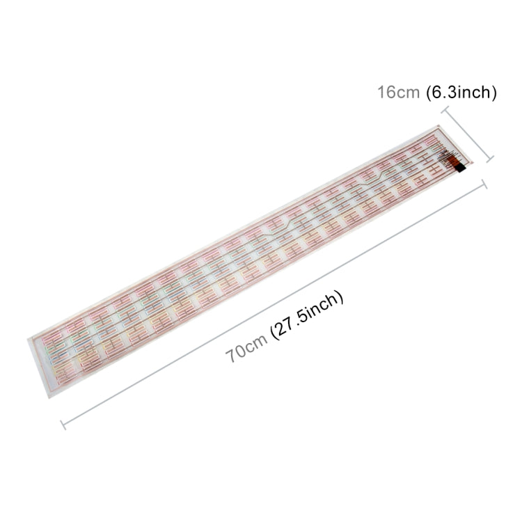 5 Colors Car Music Rhythm Lamp Car Sticker Equalizer with Car Charger, Size: 70cm x 16cm