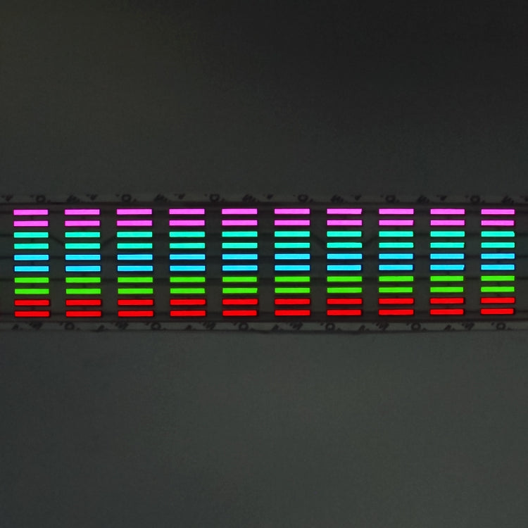 5 Colors Car Music Rhythm Lamp Car Sticker Equalizer with Car Charger, Size: 70cm x 16cm