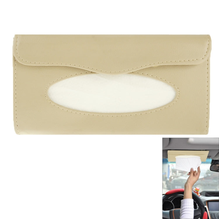 Elegant PU Leather Car Sun Visor Tissue Paper Holder Dispenser Box