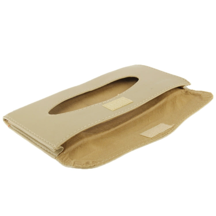 Elegant PU Leather Car Sun Visor Tissue Paper Holder Dispenser Box