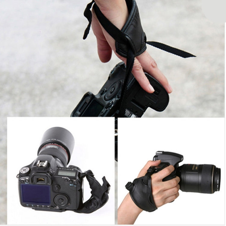 Hand Grip Soft PU Leather Wrist Strap for Nikon / Canon / Sony Camera