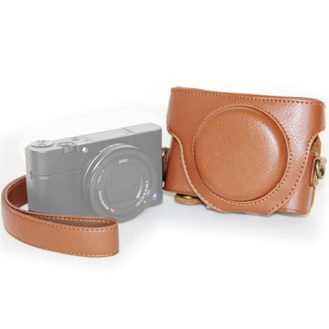 Retro Style PU Leather Camera Case Bag with Strap for Sony RX100 M3 / M4 / M5