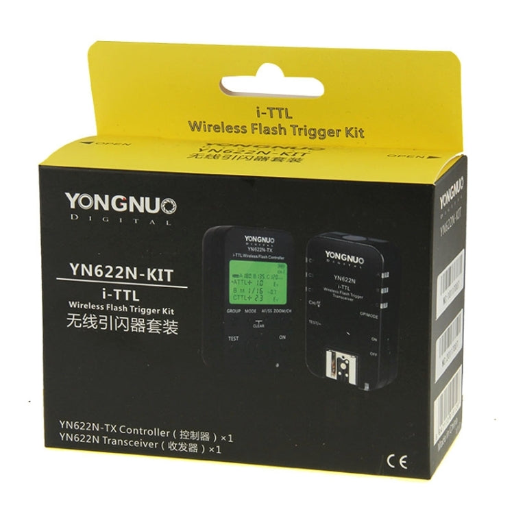 YONGNUO YN622N-KIT i-TTL Wireless Flash Trigger Controller + Transceiver Kit for Nikon Camera