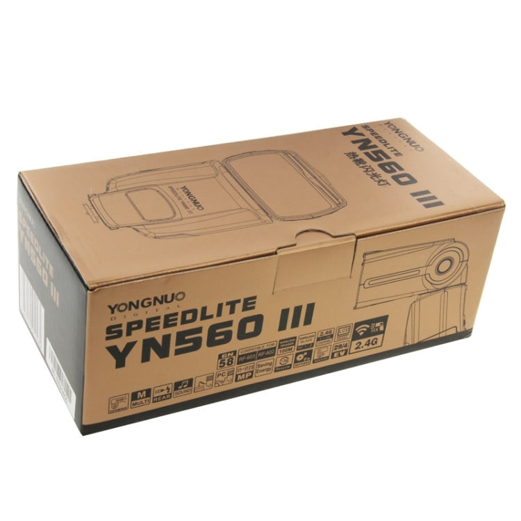 YN-560 III Ultra-long-range Wireless Flash Speedlite with Metal Hot Shoe for Canon / Nikon / Pentax / Olympus DSLR Camera
