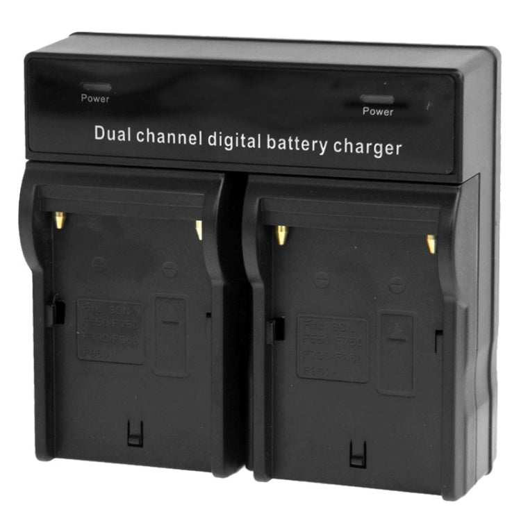 Dual Channel Digital Battery Charger for Sony F550 / F730 / F750 / F960 / F960H, EU Plug
