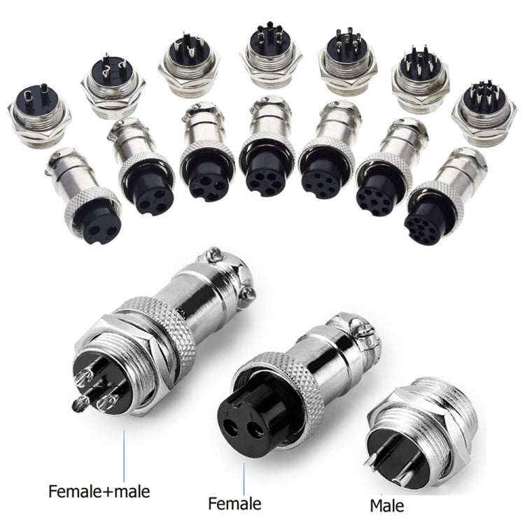 DIY 16mm 7-Pin GX16 Aviation Plug Socket Connector (5 Pcs in One Package, the Price is for 5 Pcs)