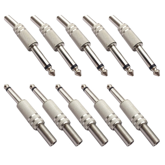 JL0056 6.36mm Audio Jack Connector (10 Pcs in One Package, the Price is for 10 Pcs)