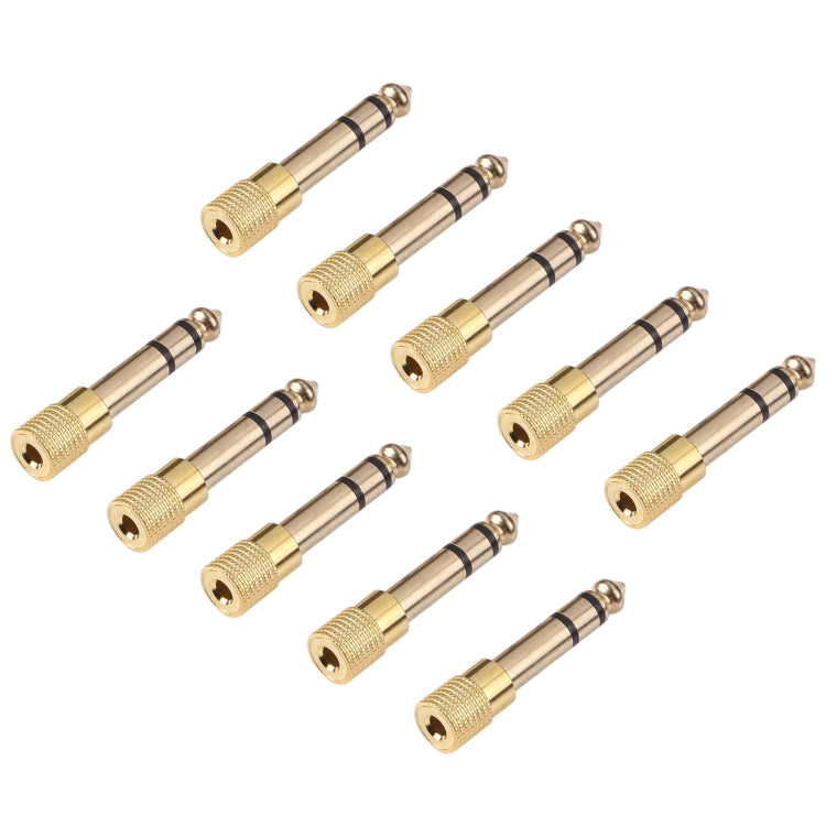 6.35mm Male to 3.5mm Female Audio Jack Adapters (10 Pcs in One Package, the Price is for 10 Pcs)