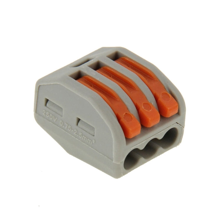 10 PCS Universal Compact 3 Pin Push Clamp Solderless Wire Connector