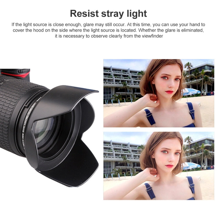 58mm Lens Hood for Cameras(Screw Mount)