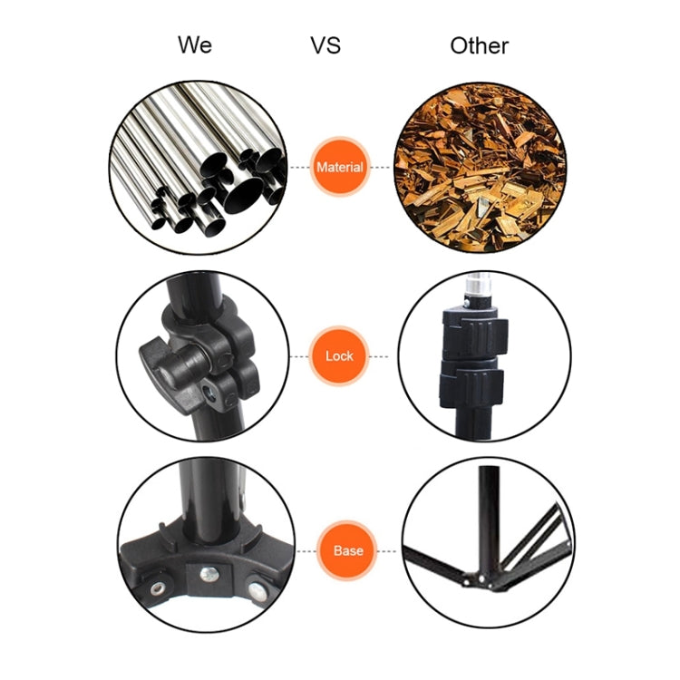 68cm-200cm Height Professional Photography Aluminum Lighting Stand for Studio Flash Light