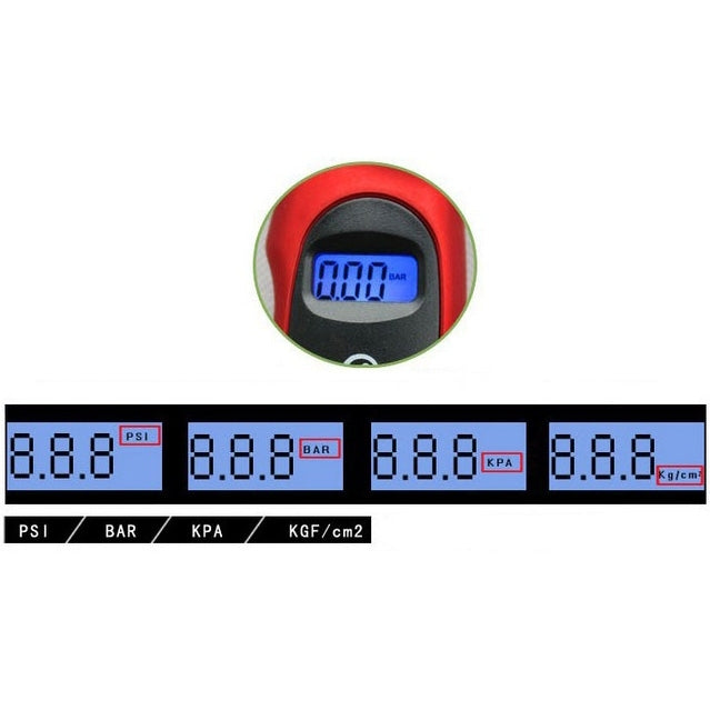 Digital Tire Gauge with LED Flash light, Pressure Range: 0-100PSI