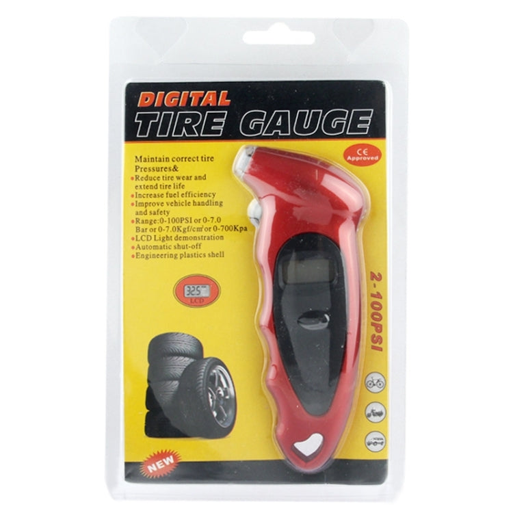 Digital Tire Gauge with LED Flash light, Pressure Range: 0-100PSI