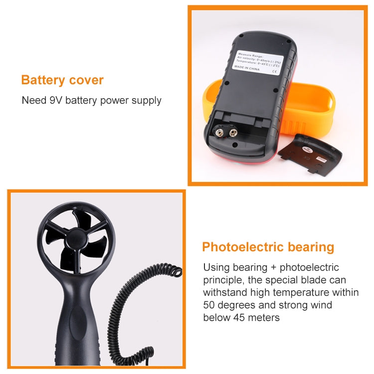 Digital Anemometer (Measurement items: Air Velocity, Air Temperature)