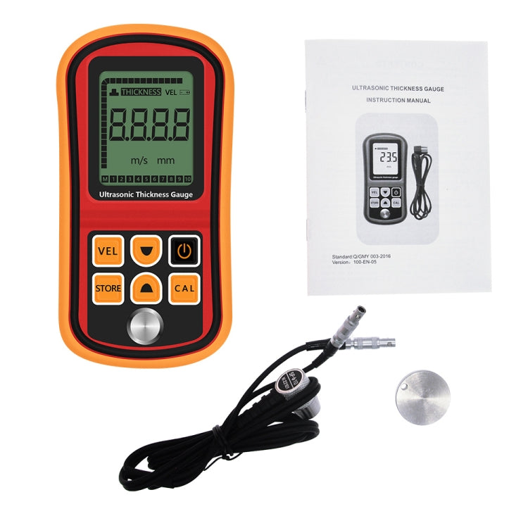 GM-100 Ultrasonic Thickness Meter Tester Gauge Velocity 1.2~225mm