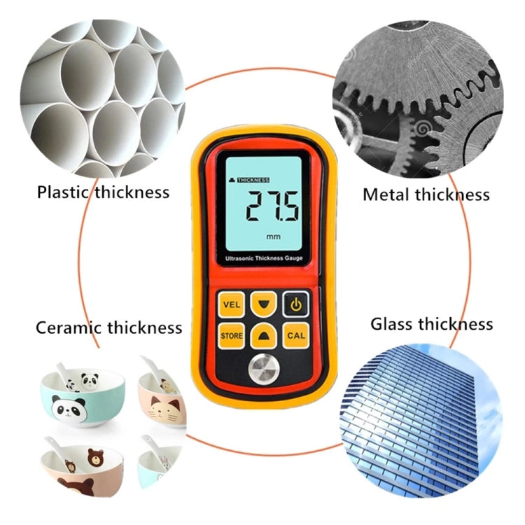 GM-100 Ultrasonic Thickness Meter Tester Gauge Velocity 1.2~225mm