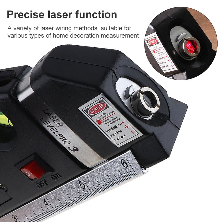 Laser Level with Tape Measure Pro 3 (250cm), LV-03